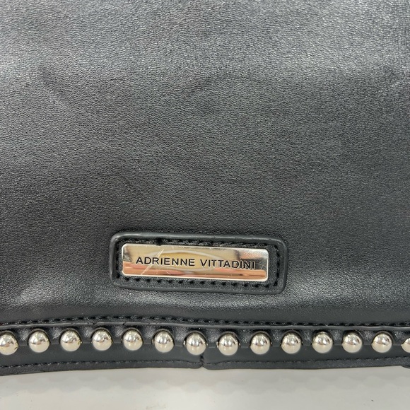 Adrienne Vittadini Black Crossbody Bag with Silver Accents - Picture 2 of 11